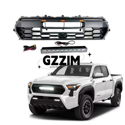 Toyota Tacoma 2024 ABS Mesh Front Grille Met Light Bar Zwarte Auto Grille Front Midden Grille