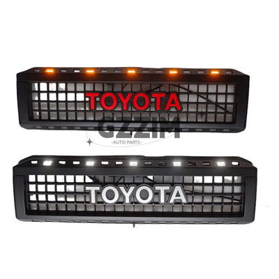 Toyota LC76 ABS Mesh Front Grille Met Light Bar Zwarte Auto Grille Front Midden Grille